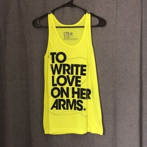 TWLOHA Neon Yellow tank